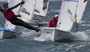 20150611 Copyright onEdition 2015© Free for editorial use image, please credit: onEdition Tina Mrak and Veronika Macarol, SLO, Women's Two Person Dinghy (470) at Day Two of the ISAF Sailing World Cup Weymouth & Portland. Returning to the London 2012 Olympic waters, the ISAF Sailing World Cup Weymouth and Portland is taking place between 8-14 June with the racing conducted over five days between 10-14 June at Weymouth and Portland National Sailing Academy. Medal race day on Sunday 14 June will decide the overall event winners in each class. Follow ISAF Sailing World Cup Weymouth and Portland on Twitter - @SailingWC_GBR and Facebook - www.facebook.com/ISAFSailingWorldCup website: http://www.sailing.org/worldcup/regattas/weymouthandportland_2015.php For more information please contact:Pippa Phillips pippa.phillips@intotheblue.biz +44(0)7967 705697 Supported by: UK Sport #EveryRoadToRio, RYA, Icom, SLAM, Volvo Car UK, Yamaha.  If you require a higher resolution image or you have any other onEdition photographic enquiries, please contact onEdition on 0845 900 2 900 or email info@onEdition.com This image is copyright onEdition 2015©. This image has been supplied by onEdition and must be credited onEdition. The author is asserting his full Moral rights in relation to the publication of this image. Rights for onward transmission of any image or file is not granted or implied. Changing or deleting Copyright information is illegal as specified in the Copyright, Design and Patents Act 1988. If you are in any way unsure of your right to publish this image please contact onEdition on 0845 900 2 900 or email info@onEdition.com